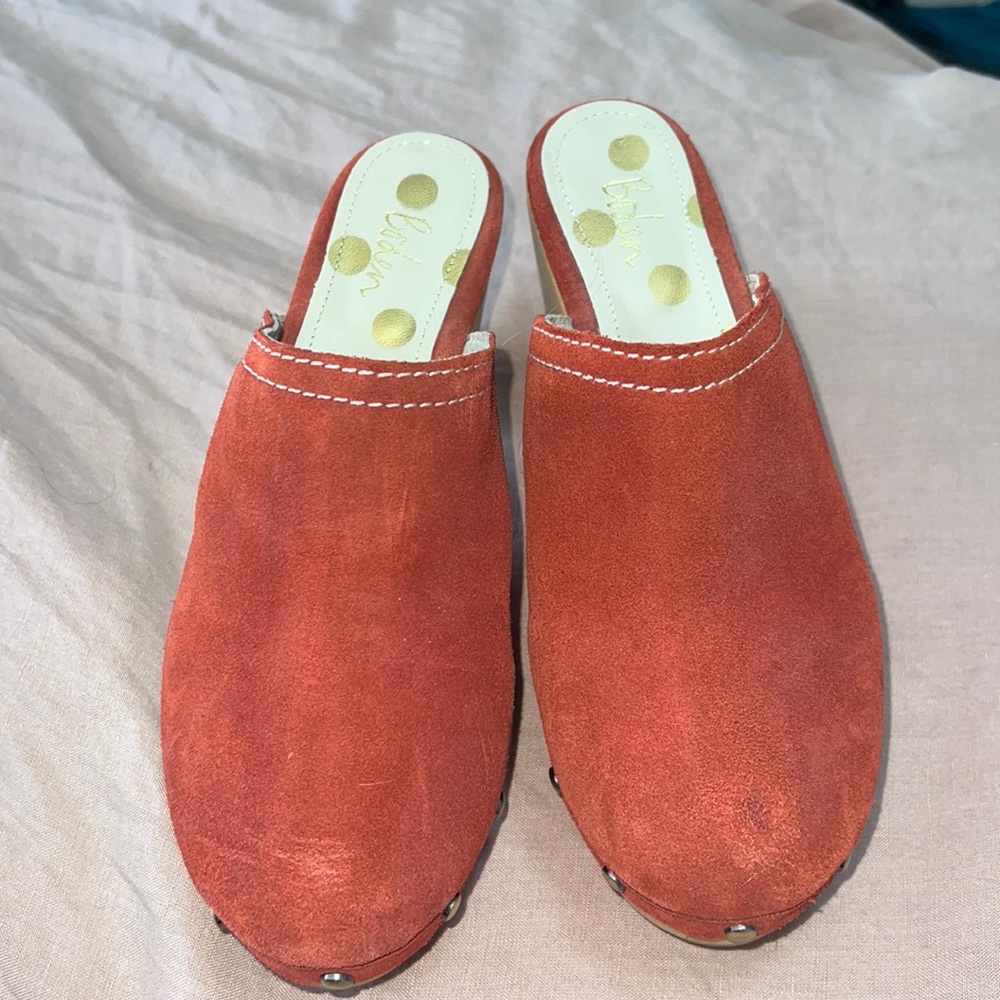 Orangey Red Boden Clogs - 39 - Never Worn